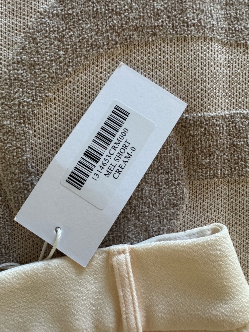 Reformation Cream High Waist Tailored Shorts - Picture 2 of 3